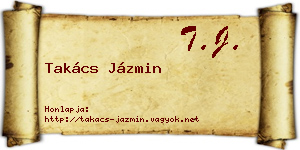 Takács Jázmin névjegykártya